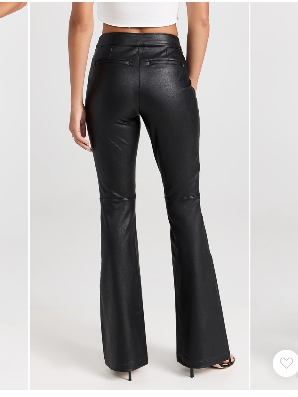 Spanx black faux leather flare pants S - Picture 10 of 11